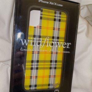 Yellow plaid Wildflower case